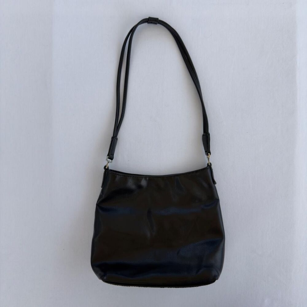 Vintage Koltov Black Shoulder Bag Y2K Faux Leather